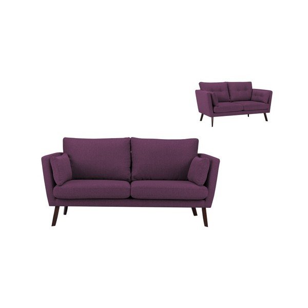 Ljubičasta trosjeda kauč Mazzini Sofas Elena-image-1
