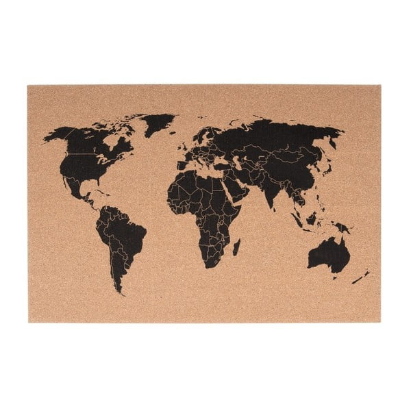 Zidna karta od pluta PT LIVING World, 60 x 40 cm