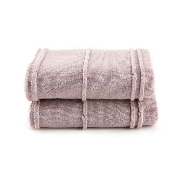 Ružičasti ručnici u setu 2 kom od frotira 50x90 cm Arden – Foutastic-image-2