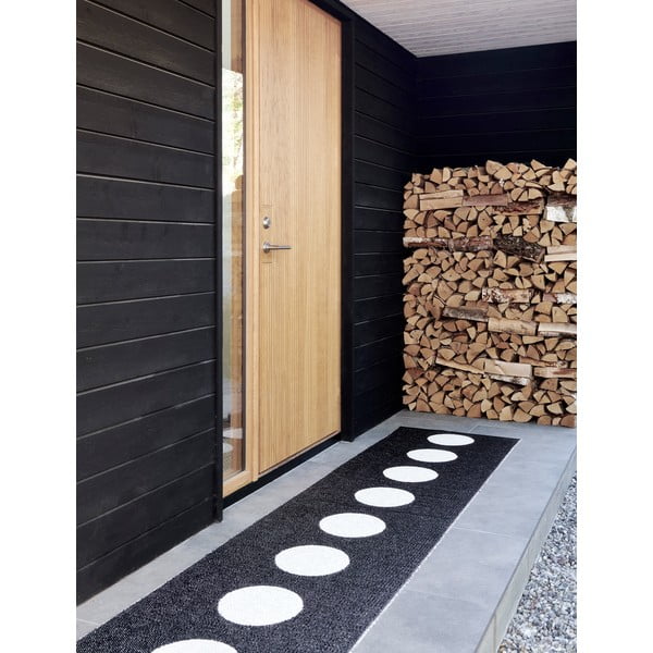 Crno-bijeli unutarnji i vanjski tepih 70x90 cm Vera Black – Pappelina-image-3