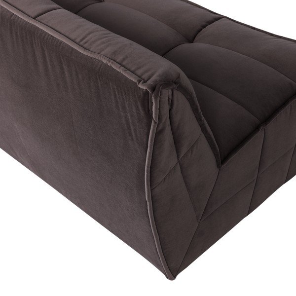 Smeđa baršunasti sofa 204 cm Cluster – vtwonen-image-4