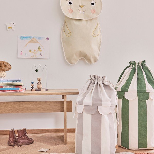 Krem tekstilni viseći organizator 40x1x82 cm Darling Rabbit – OYOY Mini-image-1