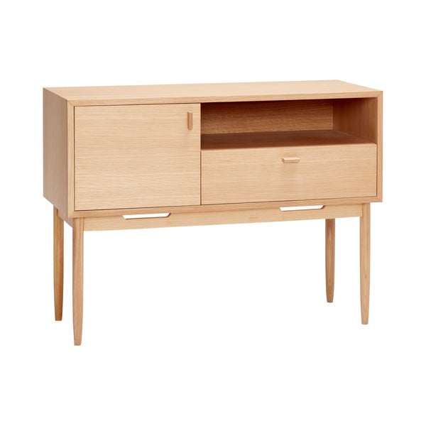 Visoka komoda u dekoru hrasta u prirodnoj boji 100x75 cm Cube – Hübsch-image-1