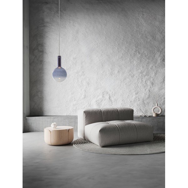 Plava staklena LED viseća svjetiljka s mogućnosti zatamnjivanja ø 25 cm Nostos – Nova Luce-image-1