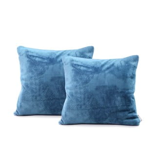 Set 2 plave jastučnice DecoKing Mic, 45 x 45 cm