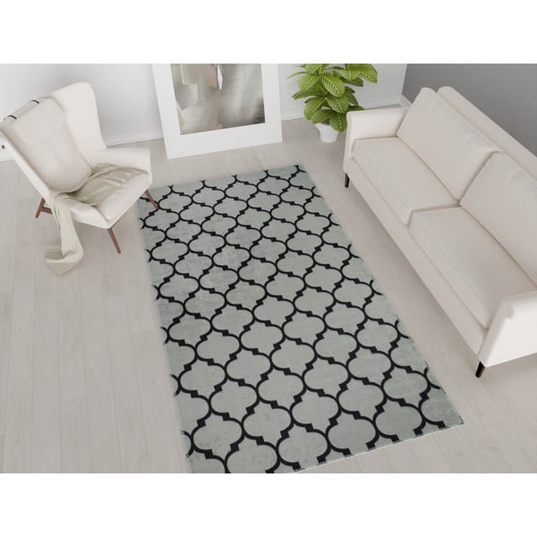 Sivi perivi tepih 80x50 cm - Vitaus-image-1