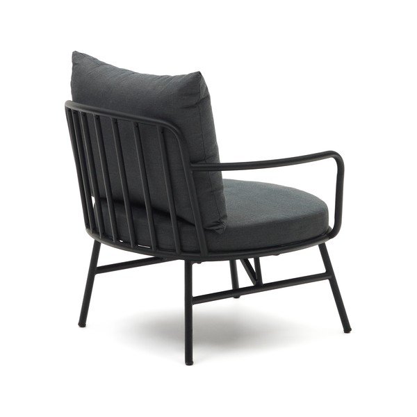 Crna metalna vrtna stolica Bramant - Kave Home-image-2