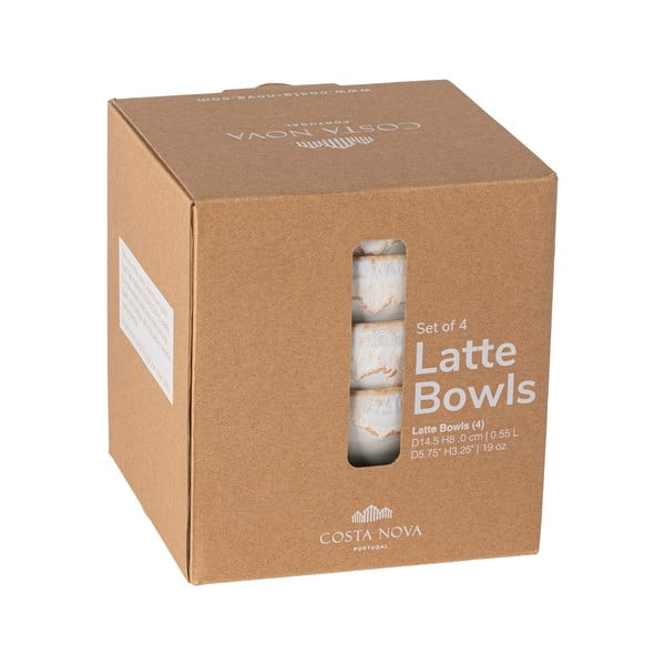 Bijele zdjele u setu 4 kom od kamenine ø 15 cm Latte – Costa Nova-image-4