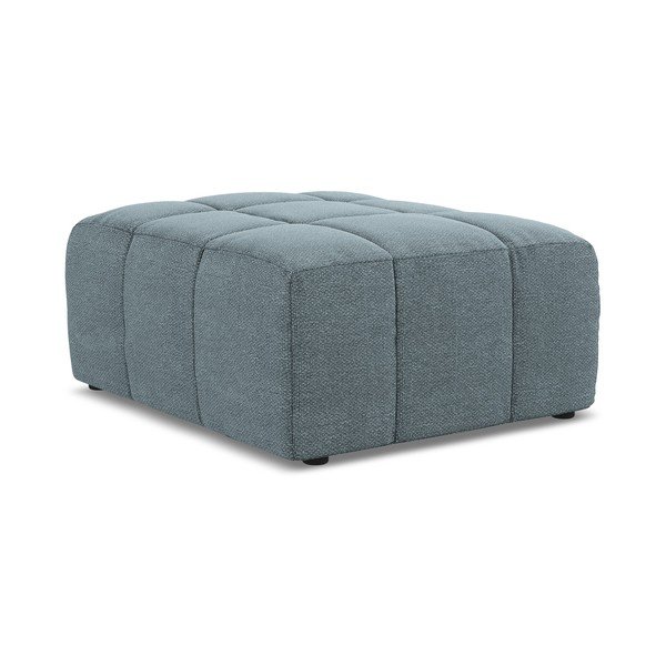 Plavi tabure od bouclé tkanine Aloha – Makamii-image-3