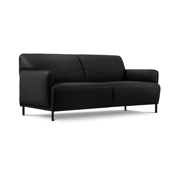 Crna kožna sofa Windsor & Co Sofas Neso, 175 x 90 cm-image-2
