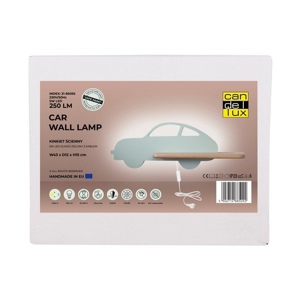 Dječja lampa u boji mentola Car - Candellux Lighting-image-3