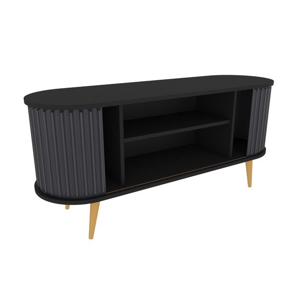 Crna/antracitno siva TV komoda 140x64 cm Stor – Kalune Design-image-4