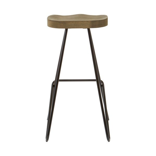Crna/u prirodnoj boji barska stolica od čvrstog brijesta (visine sjedala 78 cm) District – Premier Housewares-image-2
