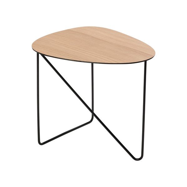 Metalni stolić za kavu u prirodnoj boji 37x44 cm Curve M Wood – LIND DNA