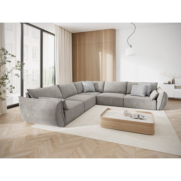 Svijetlo siva kutna garnitura (varijabilna) Vanda - Mazzini Sofas-image-1