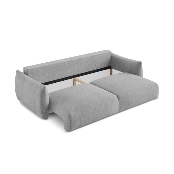 Svijetlo siva sklopiva sofa od šenila 230 cm Leila – Makamii-image-4