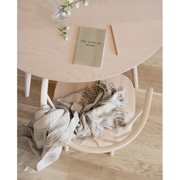 Okrugli blagovaonski stol s pločom u dekoru hrasta 115x115 cm Yumi - Rowico-image-3