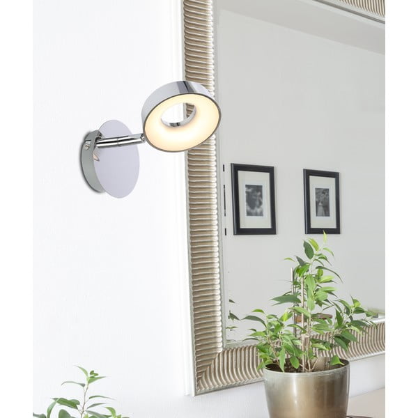LED zidna lampa u sjajno srebrnoj boji Isla – Candellux Lighting-image-1