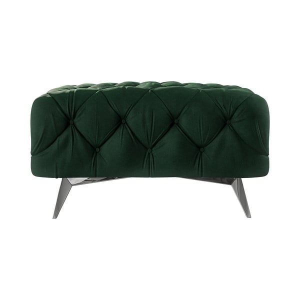 Tamno zeleni baršunast tabure Chelsea – Ropez-image-2