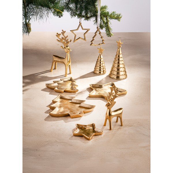 Metalni ukrasni pladanj 24x23 cm Noelle Christmas Tree – Ladelle-image-4