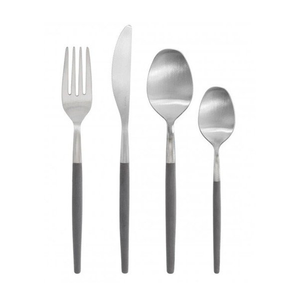 Tamno sivi/u srebrnoj boji pribor 16 kom od nehrđajućeg čelika Maxime – Blomus