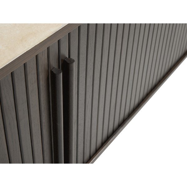 TV komoda s keramičkom daskom u tamnoj prirodnoj boji 180x50x40 cm Enna – Unique Furniture-image-2