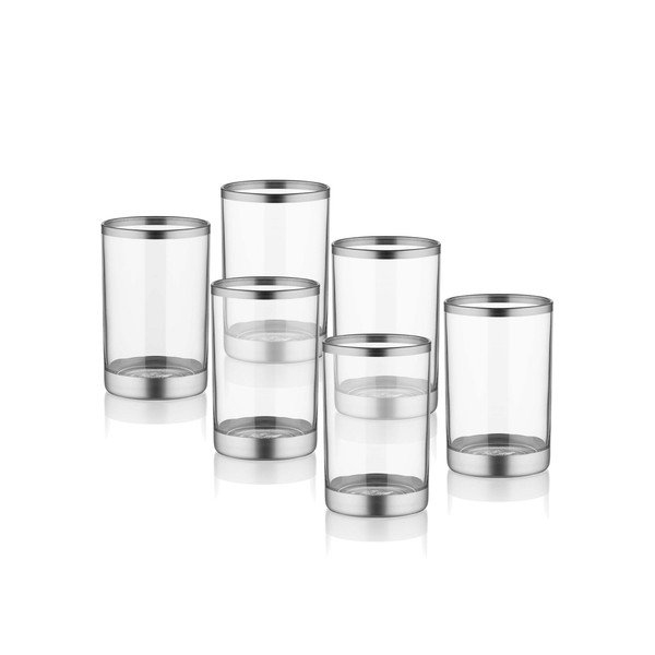 Set od 6 čaša Mia Glam Silver, 100 ml-image-1