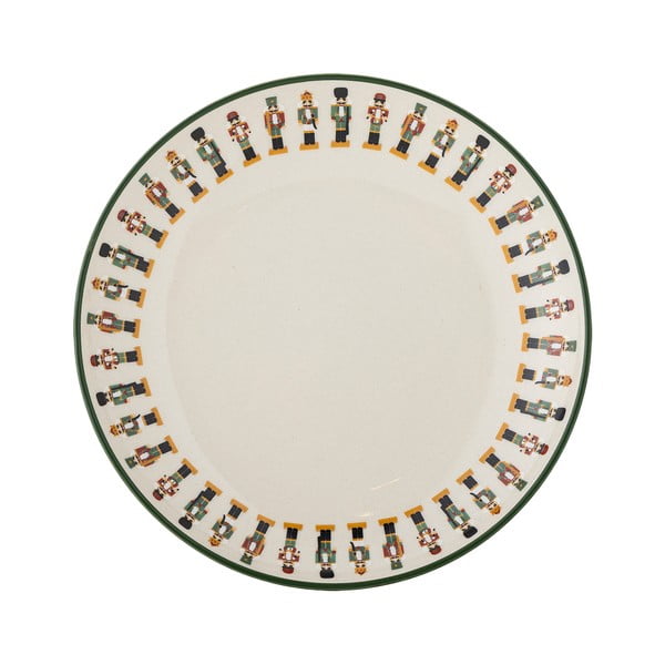 Krem desertni tanjur s božićnim motivom od kamenine ø 16 cm Jolly – Bloomingville