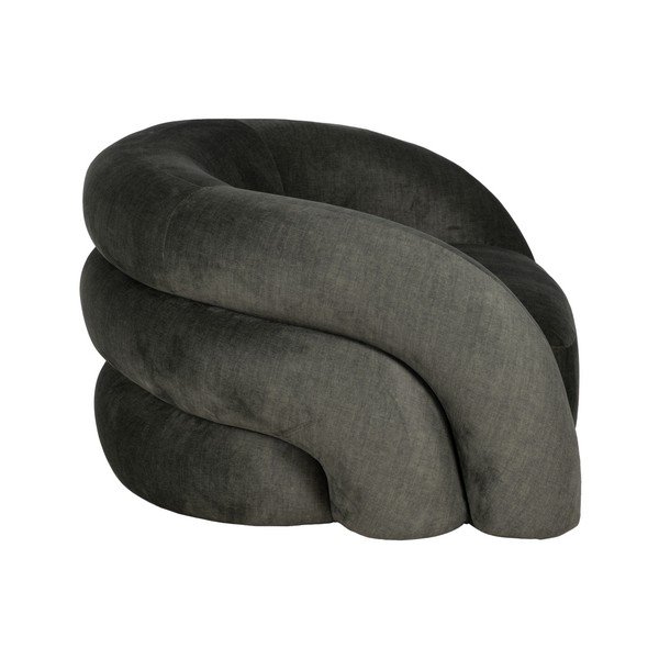 Tamno zelena baršunasti fotelja Archie – Ixia-image-2