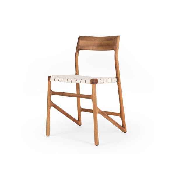 Bijela/smeđa blagovaonska stolica Fawn – Gazzda