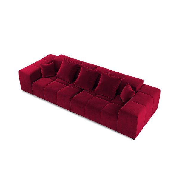 Crvena baršunasta sofa 320 cm Rome Velvet - Cosmopolitan Design-image-3