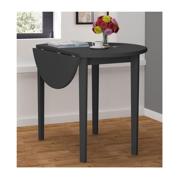 Crni sklopivi blagovaonski stol Støraa Trento Quer, ⌀ 92 cm-image-1