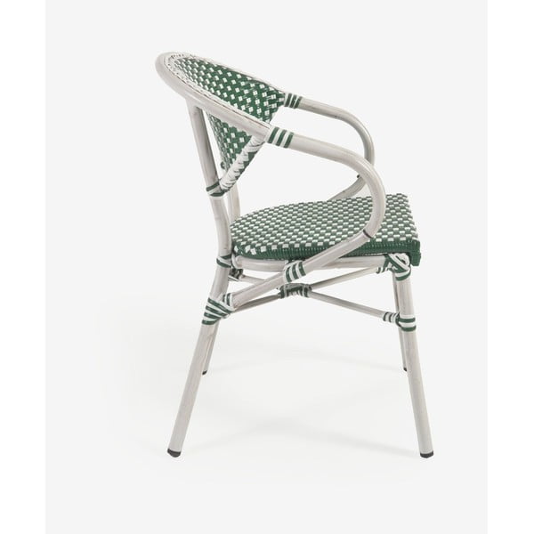 Zeleno-bijela vrtna stolica Kave Home Marilyn-image-3