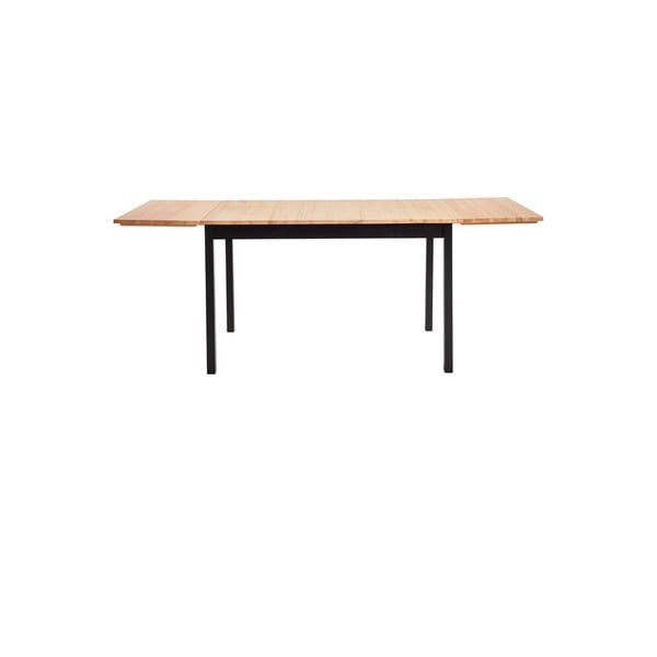 Sklopivi blagovaonski stol od borovine s crnom konstrukcijom Bonami Essentials Brisbane, 120 (200) x 70 cm-image-2