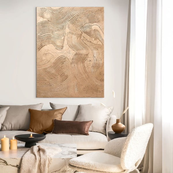 Ručno oslikana slika 88x118 cm Metallic Brown – Malerifabrikken-image-1