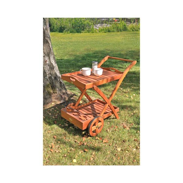 Vrtni stol za posluživanje od masivnog eukaliptusa 54x88 cm Toledo – Garden Pleasure-image-1