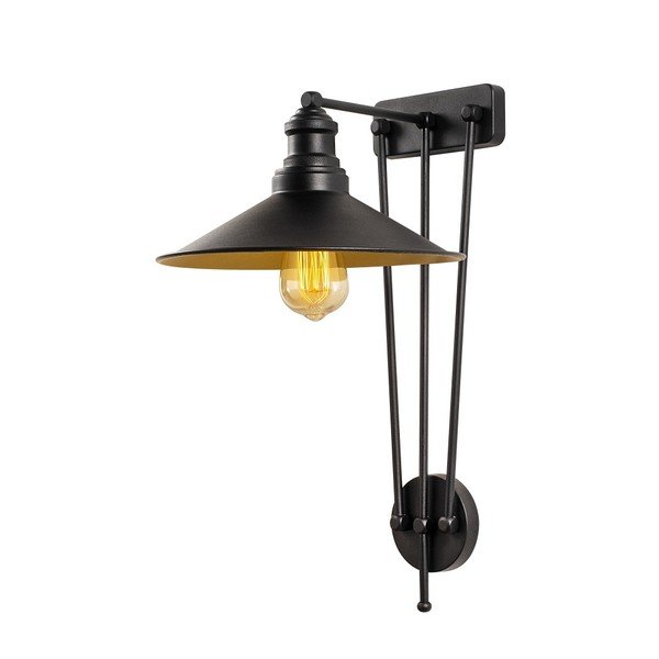 Crna metalna zidna svjetiljka Opviq lights Roso-image-2