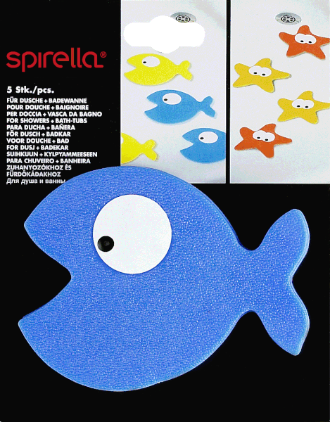 Dječje protuklizne podloge 5 kom za kadu 10x13 cm Hungry – Spirella-image-1