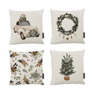 Ukrasne jastučnice u setu 4 kom s božićnim motivom 45x45 cm Festive Mood – Butter Kings