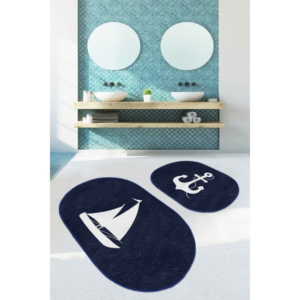 Plave kupaonske prostirke u setu 2 kom 60x100 cm – Mila Home-image-2