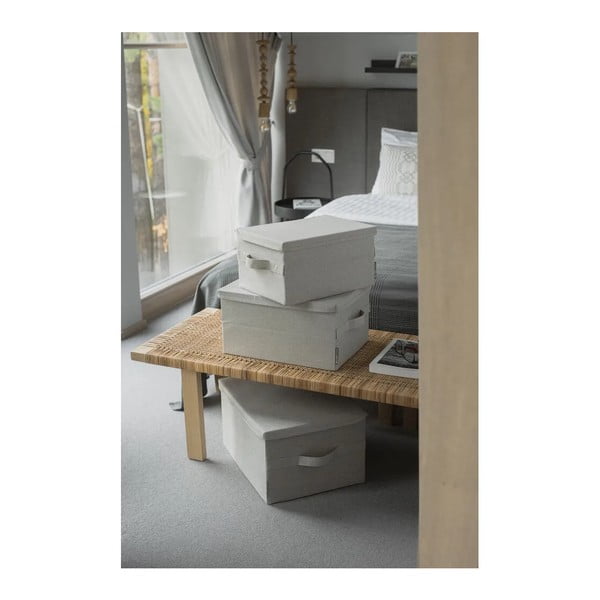 Crna tekstilna kutija za pohranu s poklopcem 45x34x25 cm Soft Storage – Bigso-image-2