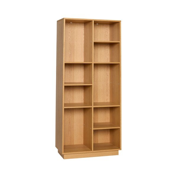 Biblioteka u dekoru hrasta u prirodnoj boji 80x180x30 cm Disco – Hübsch