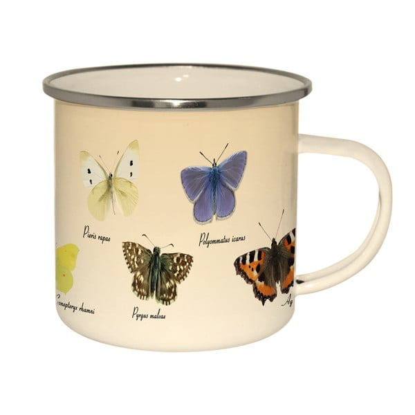 Šalica od emajla Esschert Design Butterflies