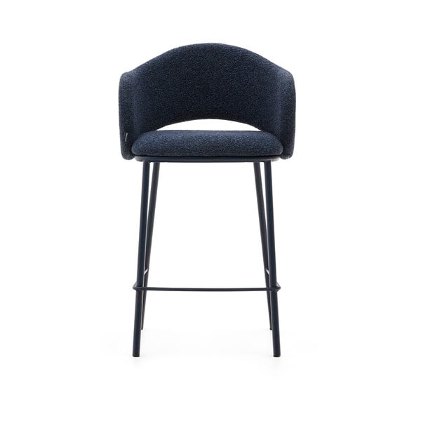 Tamno plava barska stolica (visine sjedala 65 cm) Maina – Kave Home-image-4