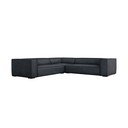 Tamno plava kožna kutna garnitura (promjenjiva) Madame – Windsor & Co Sofas