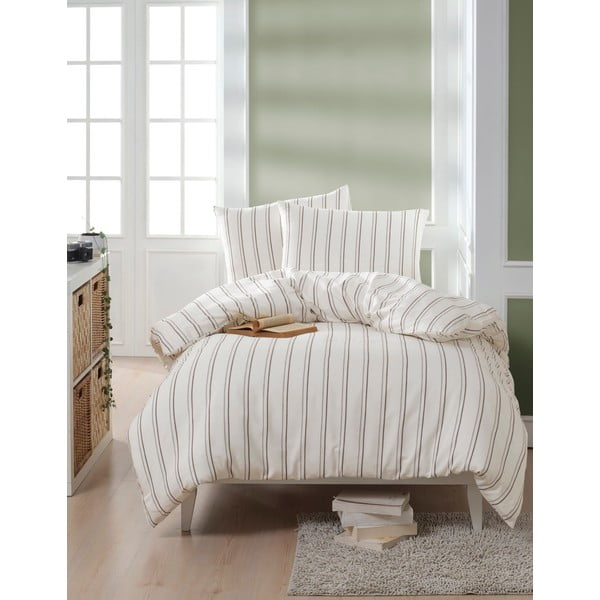 Bež/krem posteljina za krevet za jednu osobu 140x200 cm Hamilton – Mijolnir