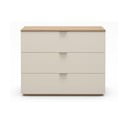 Krem/u prirodnoj boji komoda u dekoru hrasta 100x80x40 cm Dennis – Marckeric