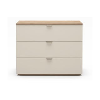 Krem/u prirodnoj boji komoda u dekoru hrasta 100x80x40 cm Dennis – Marckeric