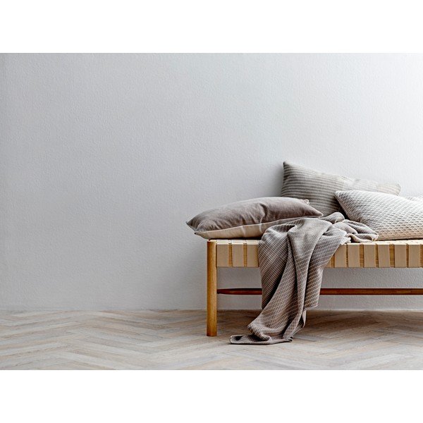 Bež jastuk od mješavine pamuka i vune Södahl Wave Knit, 40 x 60 cm-image-1