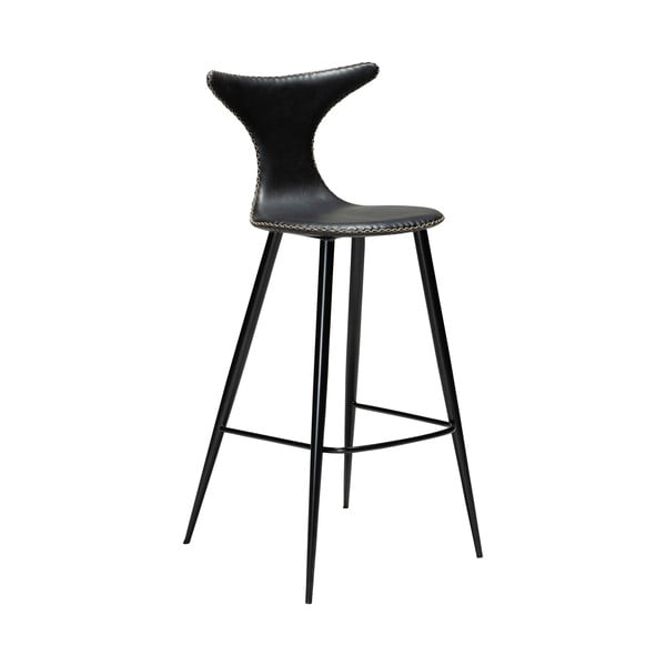 Crna barska stolica od imitacije kože DAN - FORM Denmark Dolphin, visina 107 cm